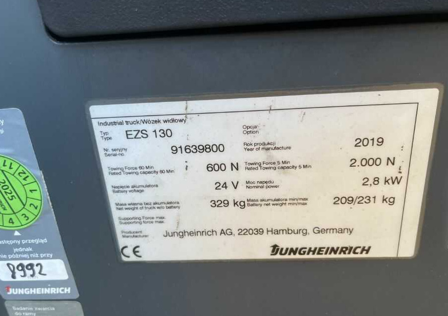 Jungheinrich EZS130 - Xe cày kéo: hình 4 Jungheinrich EZS130 - Xe cày kéo: hình 4