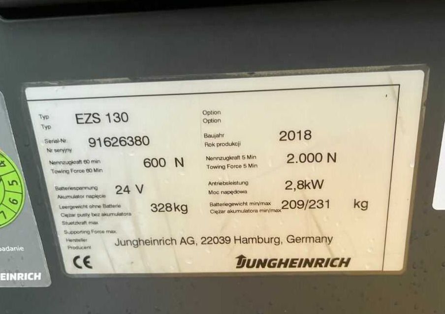 Jungheinrich EZS130 - Xe cày kéo: hình 4 Jungheinrich EZS130 - Xe cày kéo: hình 4