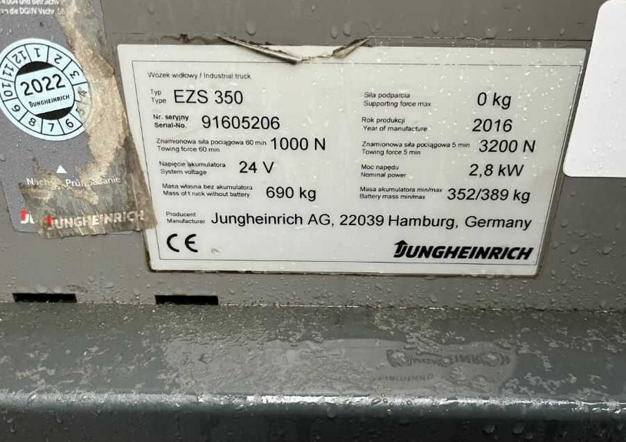 Jungheinrich EZS350 - Xe cày kéo: hình 4 Jungheinrich EZS350 - Xe cày kéo: hình 4