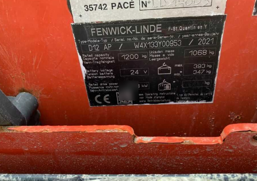 Linde D12AP - Máy xếp chồng: hình 4 Linde D12AP - Máy xếp chồng: hình 4