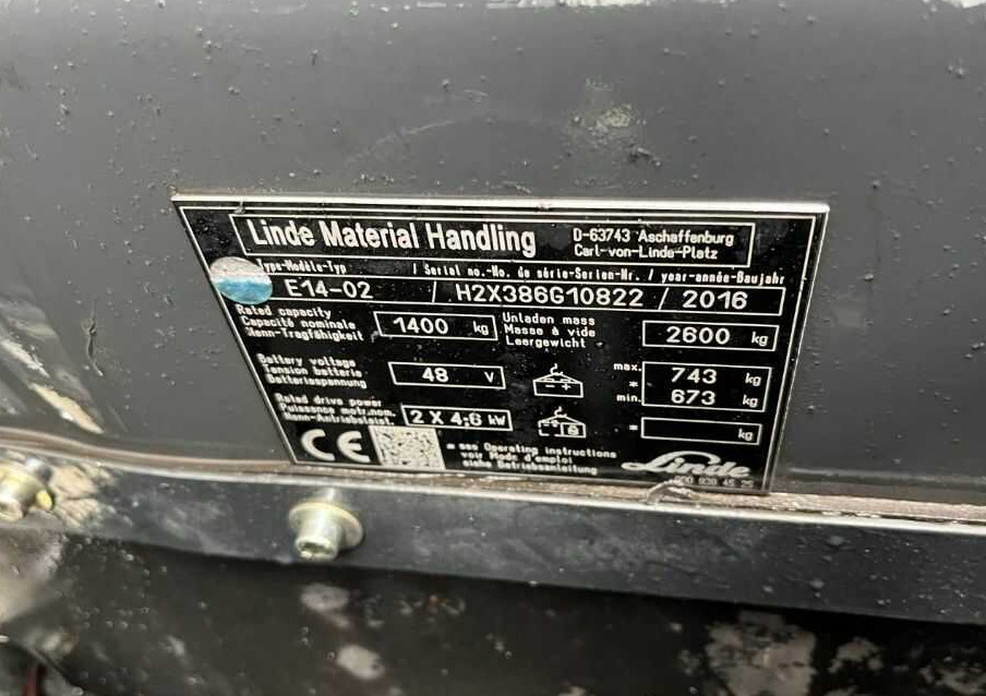 Linde E14-02 - Xe nâng điện: hình 4 Linde E14-02 - Xe nâng điện: hình 4