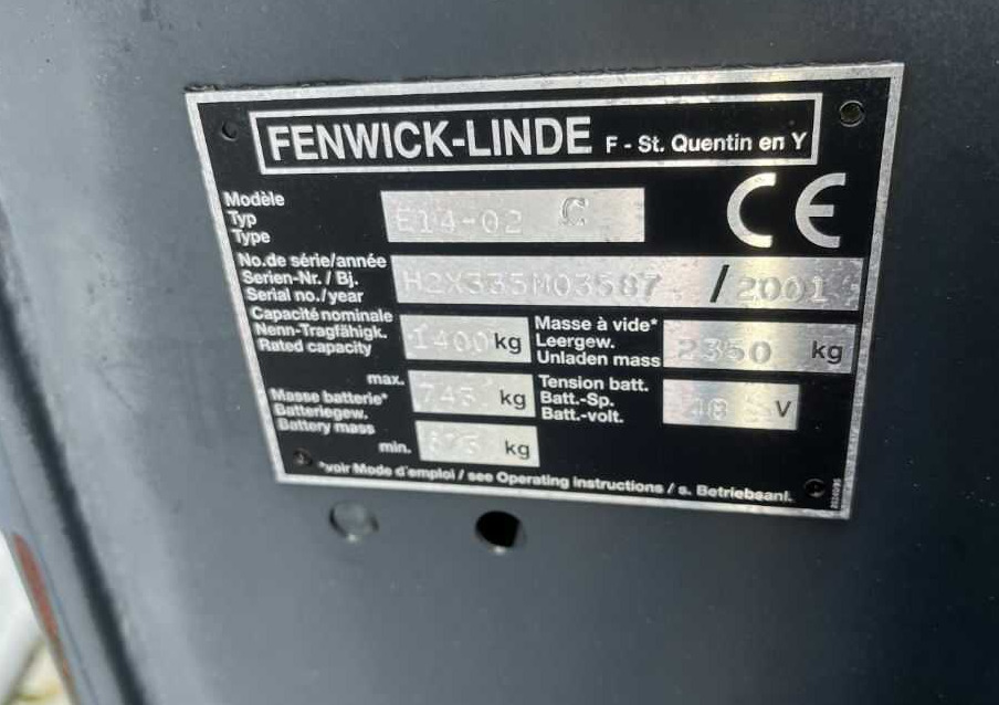 Linde E14 - Xe nâng điện: hình 4 Linde E14 - Xe nâng điện: hình 4