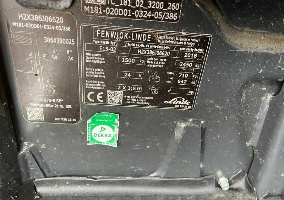 Linde E15-02 - Xe nâng điện: hình 4 Linde E15-02 - Xe nâng điện: hình 4