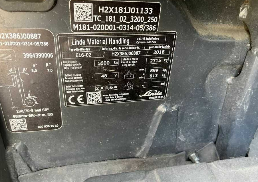 Linde E16-02 - Xe nâng điện: hình 4 Linde E16-02 - Xe nâng điện: hình 4