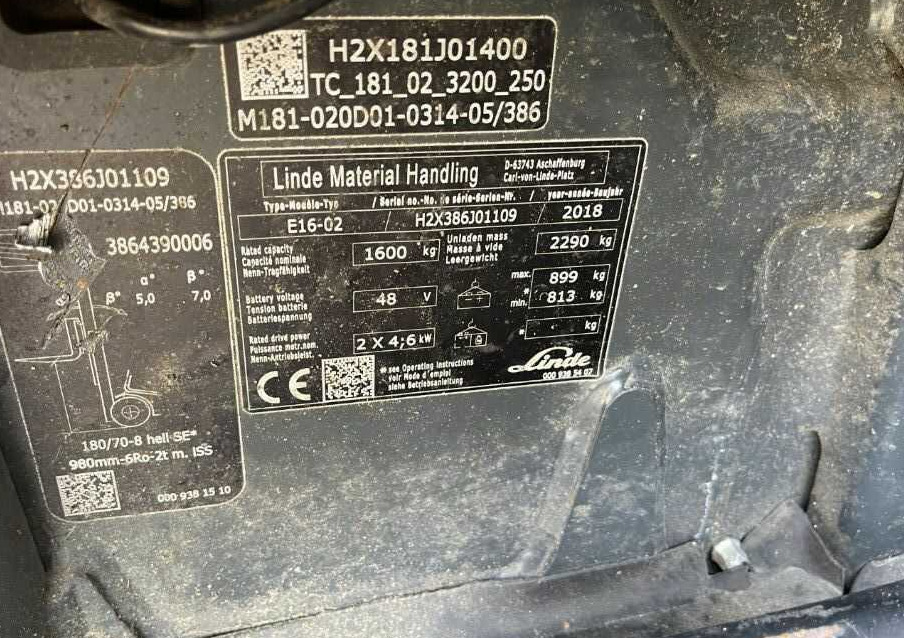 Linde E16-02 - Xe nâng điện: hình 4 Linde E16-02 - Xe nâng điện: hình 4