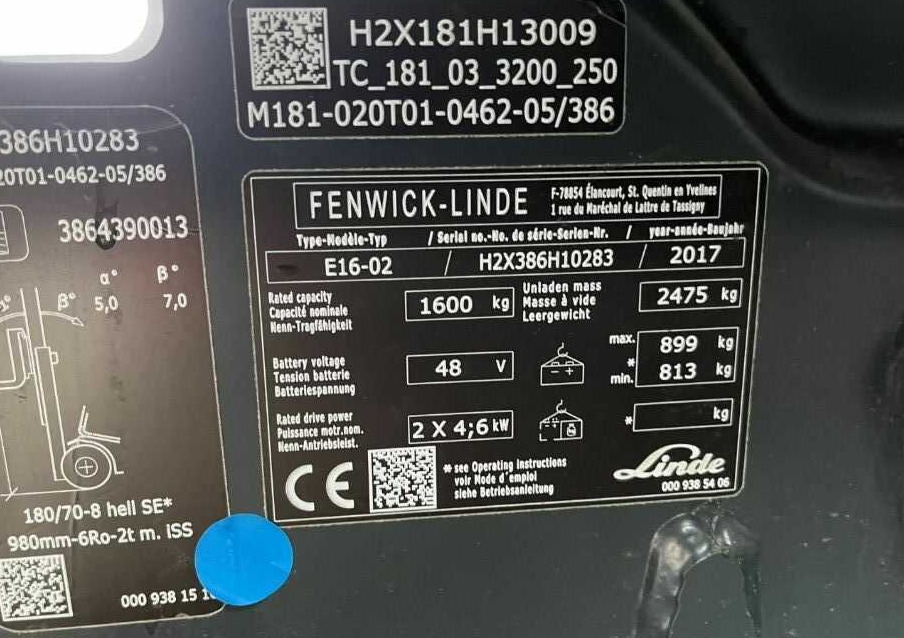 Linde E16-02 - Xe nâng điện: hình 2 Linde E16-02 - Xe nâng điện: hình 2