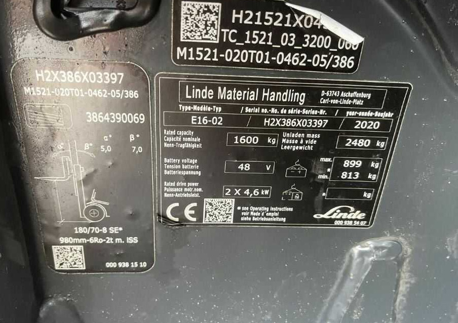 Linde E16-02 - Xe nâng điện: hình 4 Linde E16-02 - Xe nâng điện: hình 4