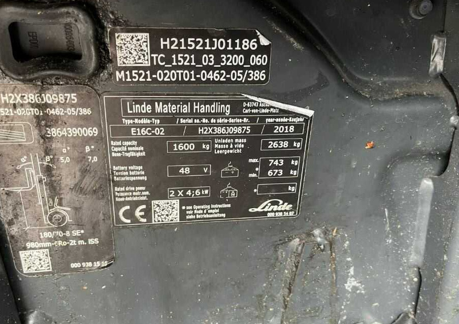 Linde E16C-02 - Xe nâng điện: hình 4 Linde E16C-02 - Xe nâng điện: hình 4