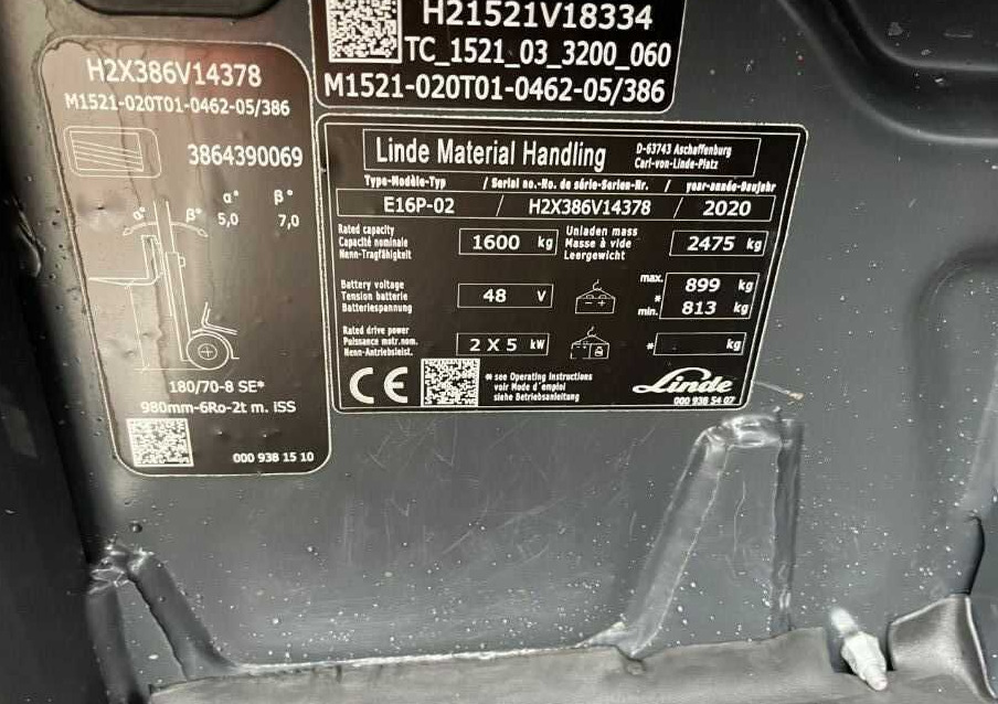 Linde E16P-02 - Xe nâng điện: hình 4 Linde E16P-02 - Xe nâng điện: hình 4