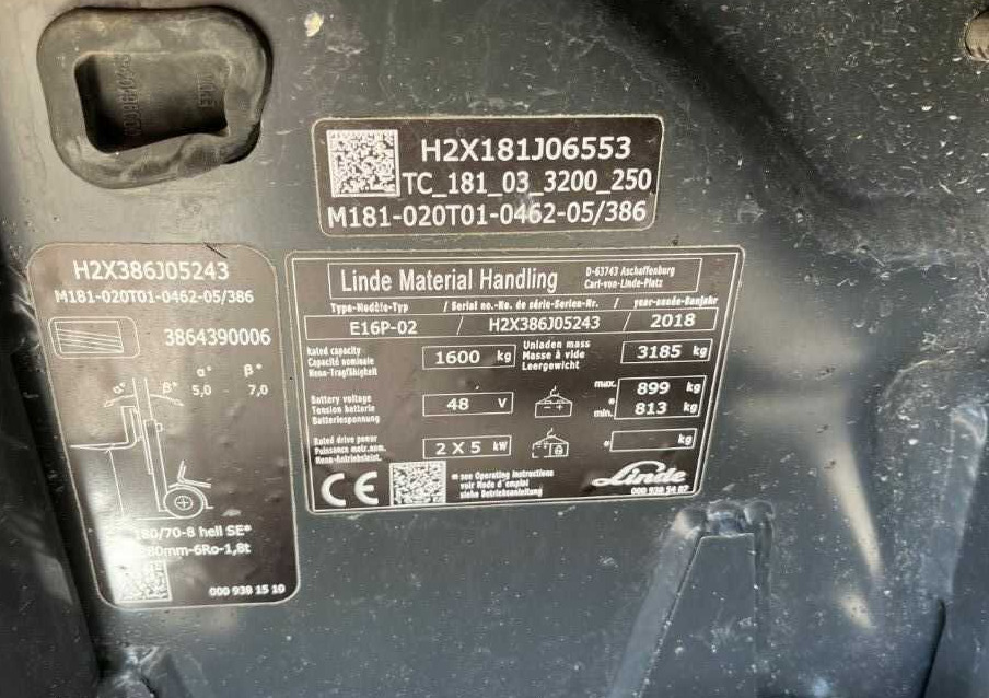 Linde E16P-02 - Xe nâng điện: hình 4 Linde E16P-02 - Xe nâng điện: hình 4