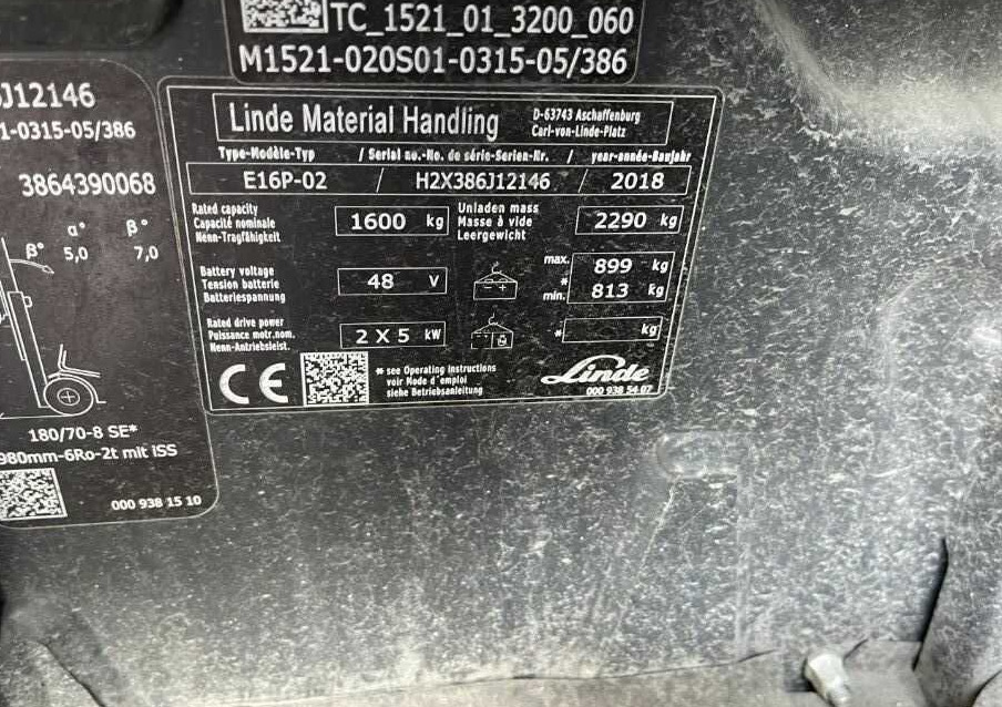 Linde E16P-02 - Xe nâng điện: hình 4 Linde E16P-02 - Xe nâng điện: hình 4