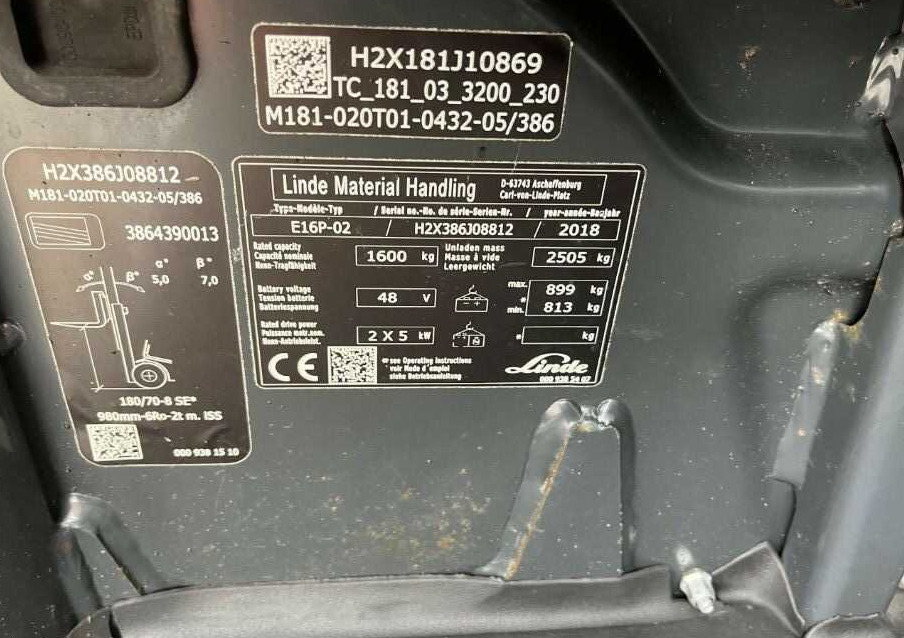 Linde E16P-02 - Xe nâng điện: hình 4 Linde E16P-02 - Xe nâng điện: hình 4