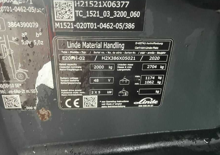 Linde E20PH-02 - Xe nâng điện: hình 4 Linde E20PH-02 - Xe nâng điện: hình 4