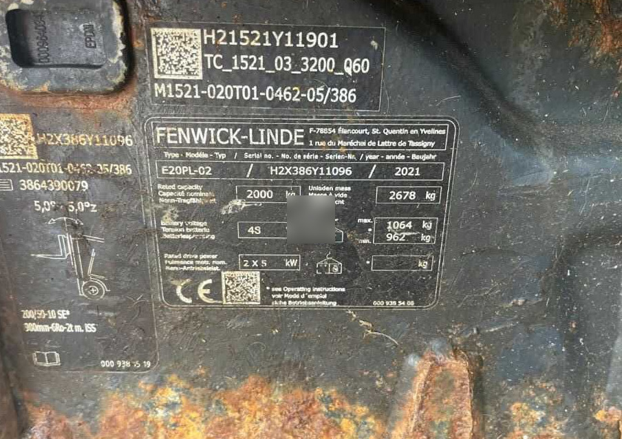 Linde E20PL-02 - Xe nâng điện: hình 4 Linde E20PL-02 - Xe nâng điện: hình 4