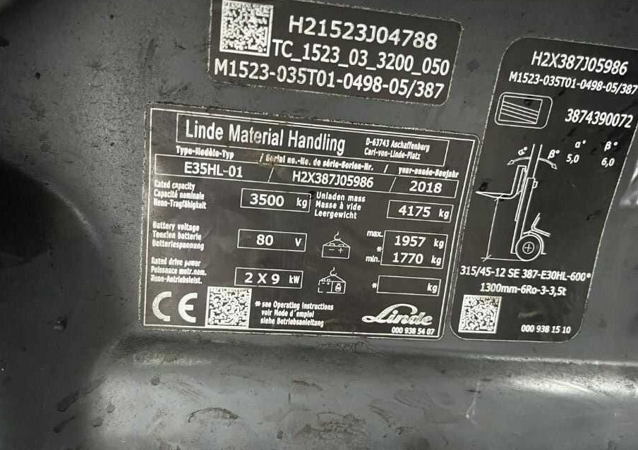 Linde E35HL-01 - Xe nâng điện: hình 4 Linde E35HL-01 - Xe nâng điện: hình 4