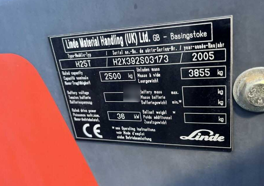 Linde H25T - Xe nâng gas: hình 4 Linde H25T - Xe nâng gas: hình 4