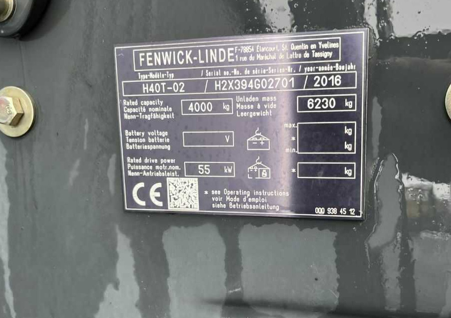 Linde H40T-02 - Xe nâng gas: hình 3 Linde H40T-02 - Xe nâng gas: hình 3