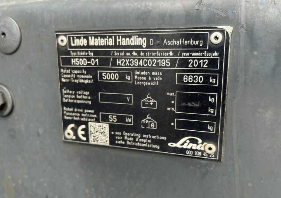 Linde H50D-01 - Xe nâng diesel: hình 4 Linde H50D-01 - Xe nâng diesel: hình 4