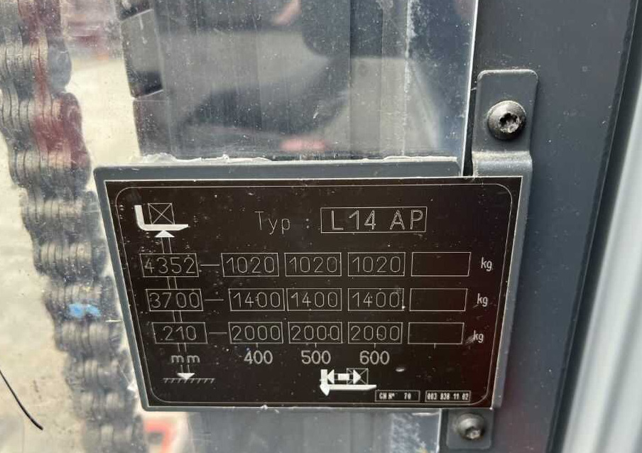 Linde L14AP - Máy xếp chồng: hình 5 Linde L14AP - Máy xếp chồng: hình 5