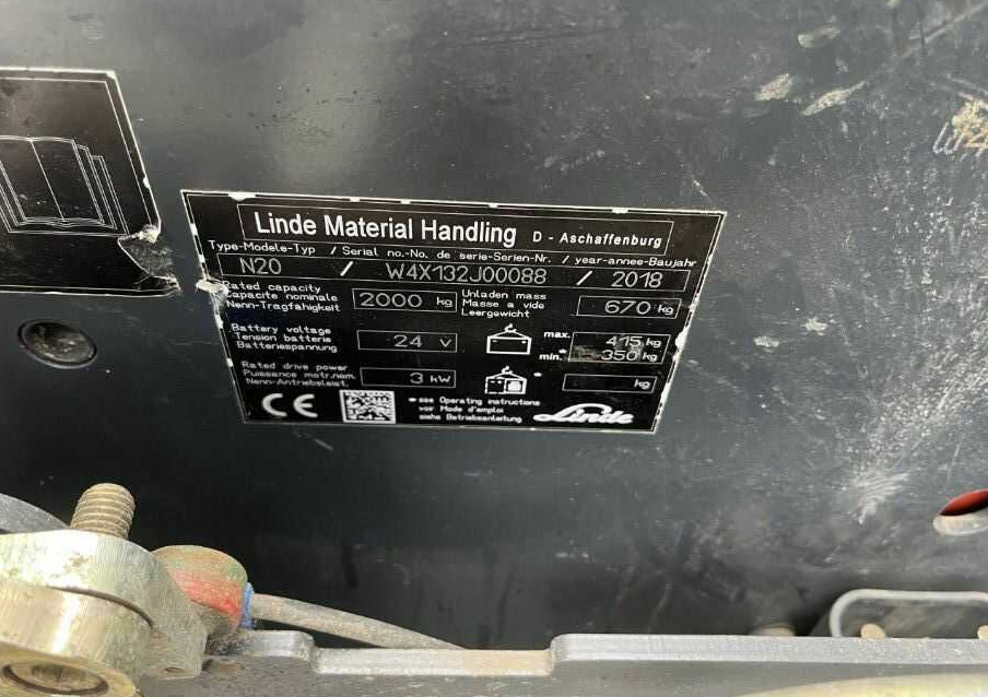 Linde N20 - Máy lấy hàng: hình 4 Linde N20 - Máy lấy hàng: hình 4