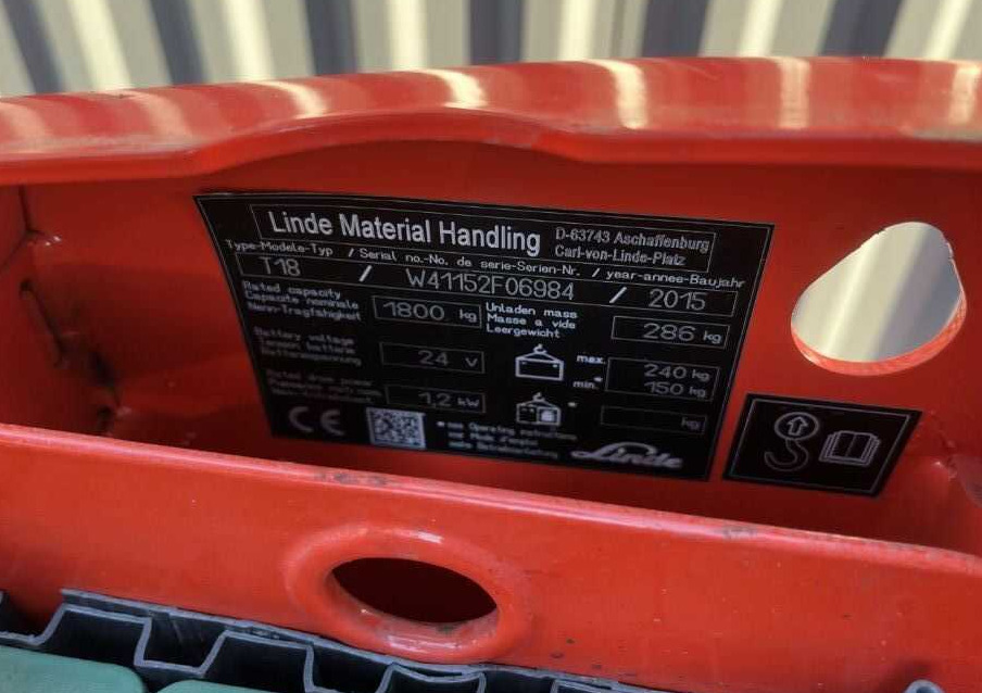 Linde T18 - Xe tải nâng pallet: hình 4 Linde T18 - Xe tải nâng pallet: hình 4