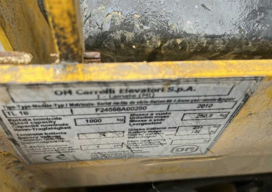 OM TL1812 - Xe tải nâng pallet: hình 4 OM TL1812 - Xe tải nâng pallet: hình 4