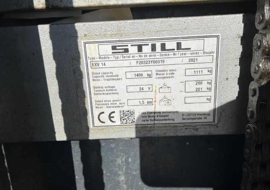 Stertil EXV14 - Máy xếp chồng: hình 4 Stertil EXV14 - Máy xếp chồng: hình 4