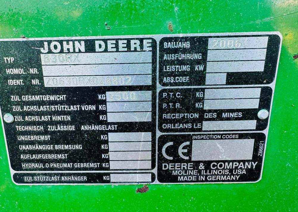 John Deere 630R - Máy gặt liên hợp: hình 4 John Deere 630R - Máy gặt liên hợp: hình 4