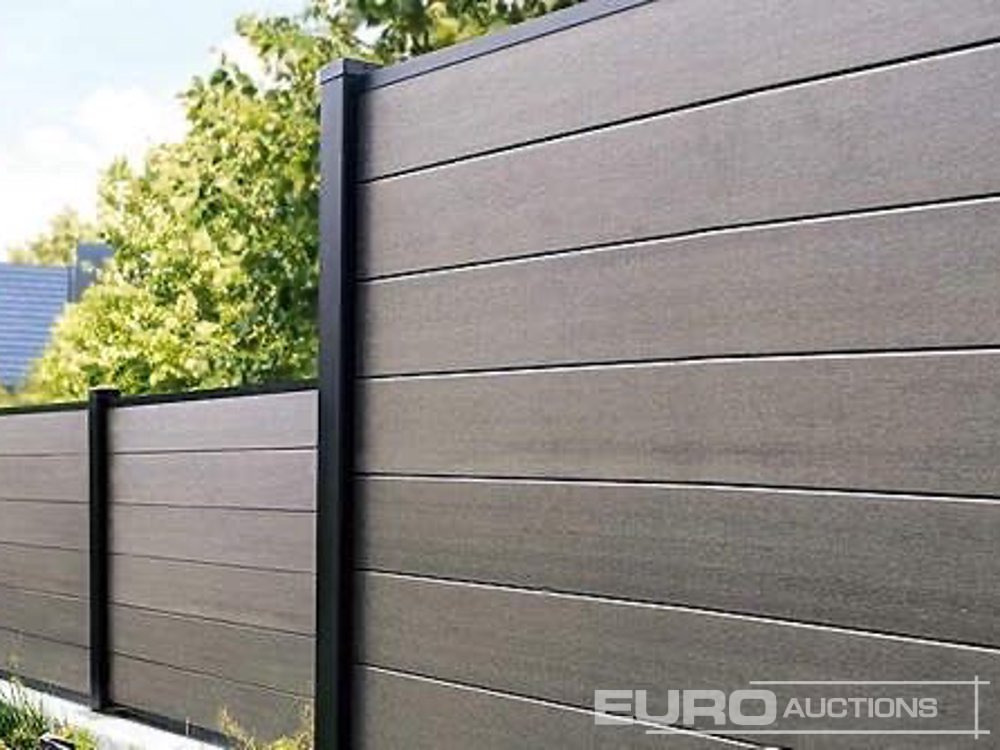 Trang thiết bị xây dựng 1.8m Wide Anthracite Grey Composite Fence Panels (25 of), 2.45m Black Aluminium Posts (26 of), Complete With Assembly Kit: hình 24