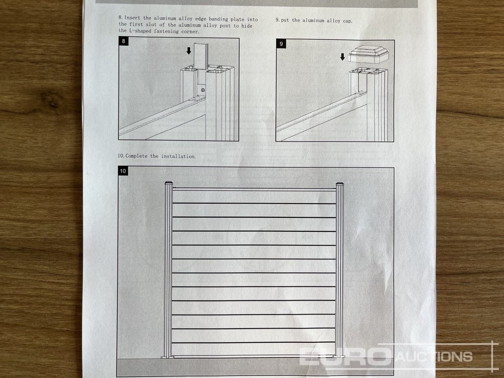 Trang thiết bị xây dựng 1.8m Wide Anthracite Grey Composite Fence Panels (25 of), 2.45m Black Aluminium Posts (26 of), Complete With Assembly Kit: hình 21
