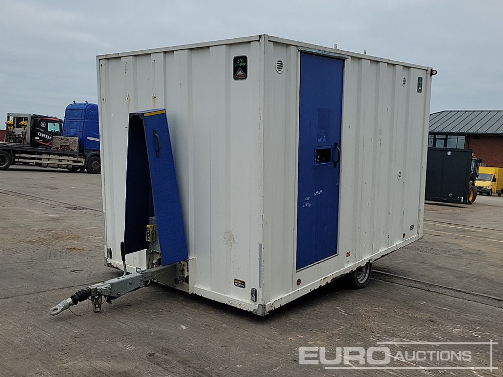 12' x 7' Single Axle Welfare Unit, W/C, Generator, Single Cylinder Engine (Parts Missing) - Container biển: hình 1 12' x 7' Single Axle Welfare Unit, W/C, Generator, Single Cylinder Engine (Parts Missing) - Container biển: hình 1