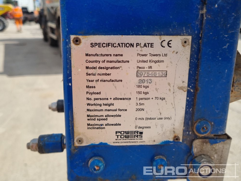 Nền bục trên không 2013 Power Towers Pecolift: hình 16