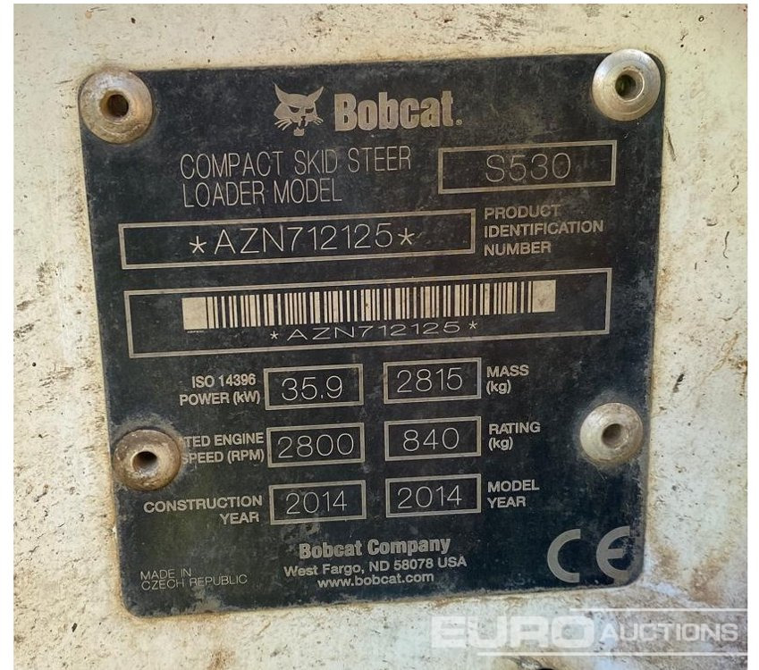 2014 Bobcat S530 - Máy xúc lật đa năng: hình 5 2014 Bobcat S530 - Máy xúc lật đa năng: hình 5