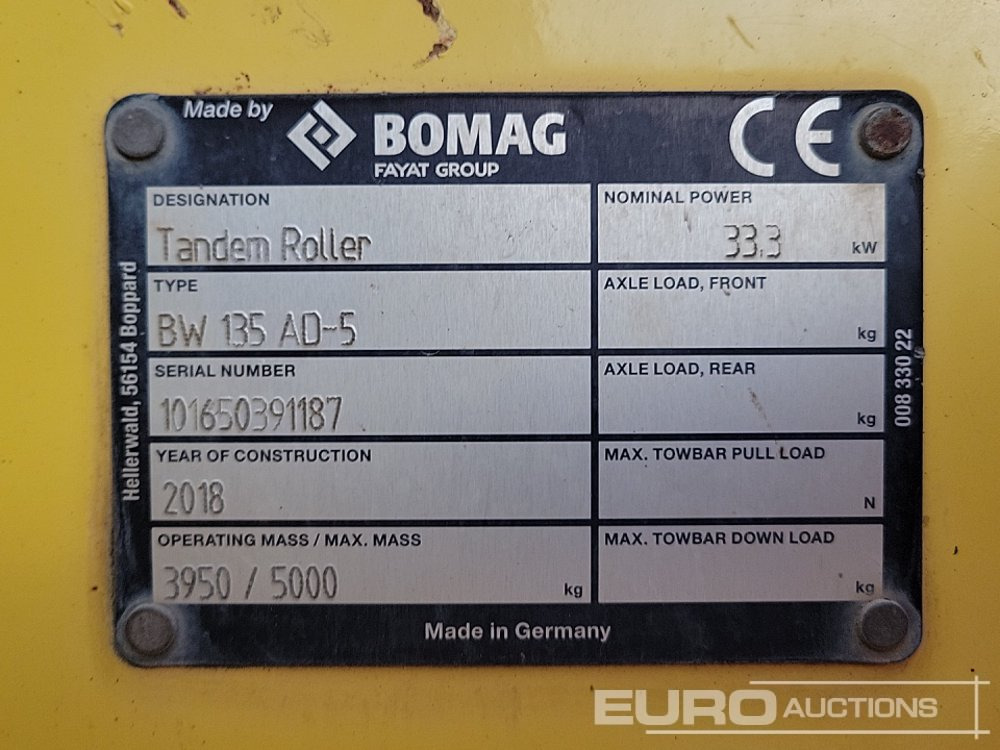 Máy lăn 2018 Bomag BW135AD-5: hình 36