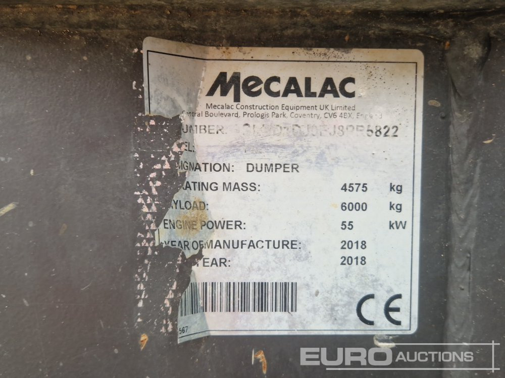 Xe ben đổ mini 2018 Mecalac TA6S: hình 37