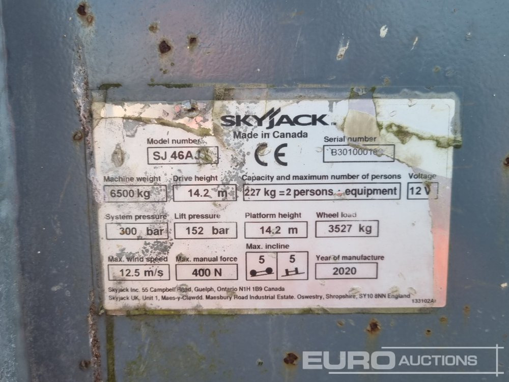 Nền bục trên không 2020 SkyJack SJ46AJ: hình 41