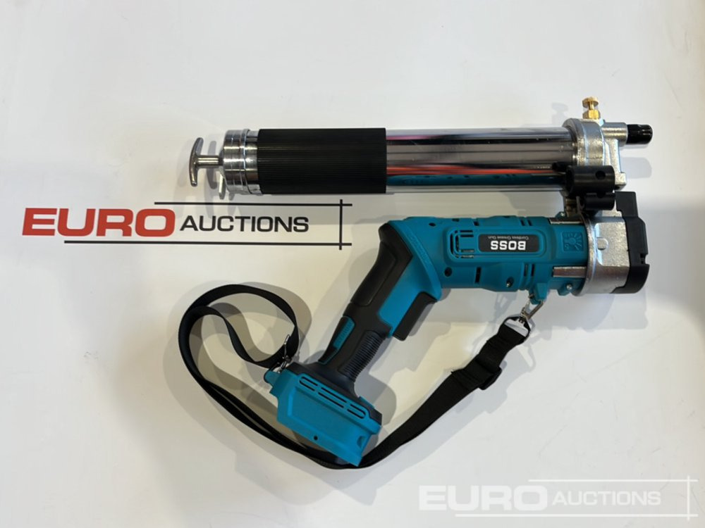 Trang thiết bị xây dựng Boss 21 Volt Lithium Battery Cordless Grease Gun, 2 Batteries, Charger, Case, Shoulder Strap, Extension Pieces and Fittings: hình 11