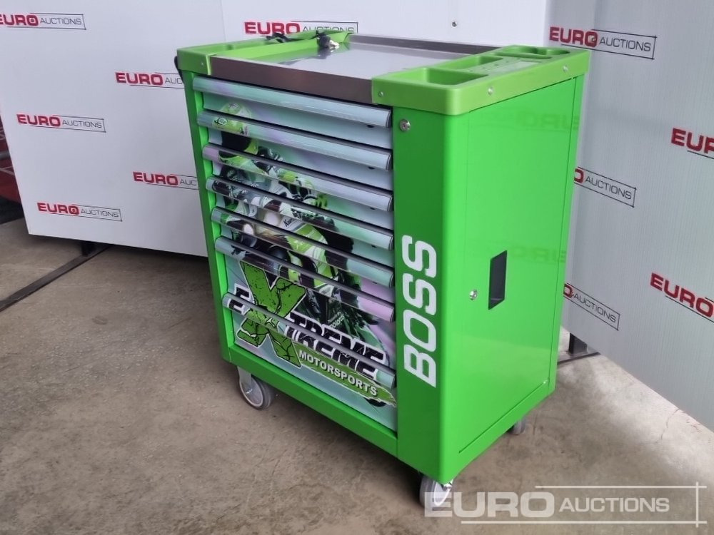 Boss Wheeled Tool Cart with 258pc Tools (Green) - Trang thiết bị xưởng: hình 1 Boss Wheeled Tool Cart with 258pc Tools (Green) - Trang thiết bị xưởng: hình 1