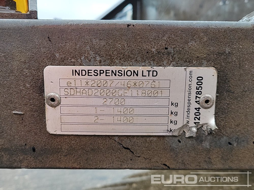 Rơ moóc để vận chuyển thiết bị Indespension 2.7 Ton: hình 23