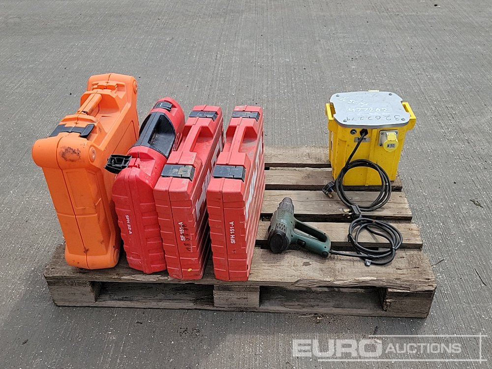 Trang thiết bị xây dựng Paslode PPM35Ci Battery Nail Gun, Bosch 230Volt Heat Gun, Hilti Battery Drill (3 of), 110Volt Transformer: hình 8