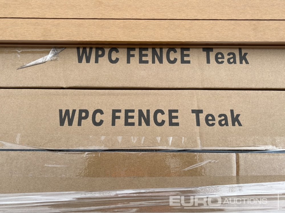 Trang thiết bị xây dựng Unused 1.7m Wide Teak Composite Fence Panel (20 Panels), 2.45m Black Aluminium Post (21 Posts), Complete With Assembly Kit: hình 12