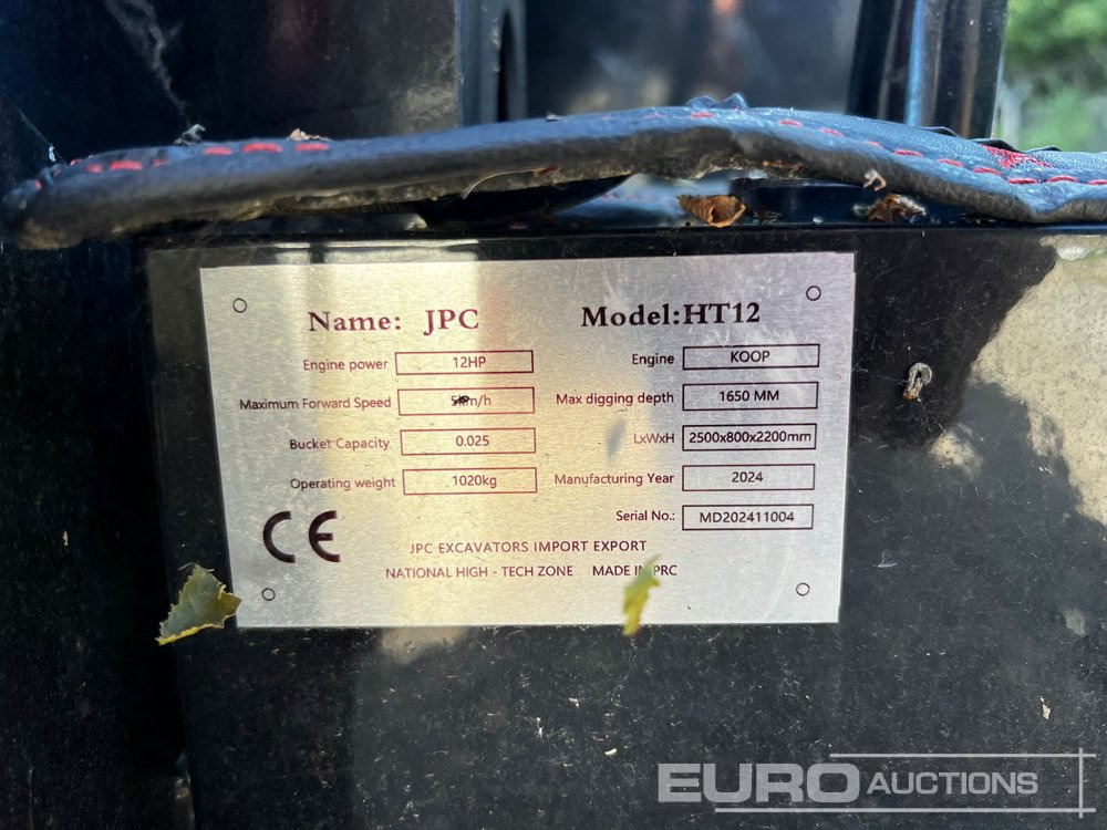 Unused 2024 JPC HT12 - Máy xúc mini: hình 3 Unused 2024 JPC HT12 - Máy xúc mini: hình 3