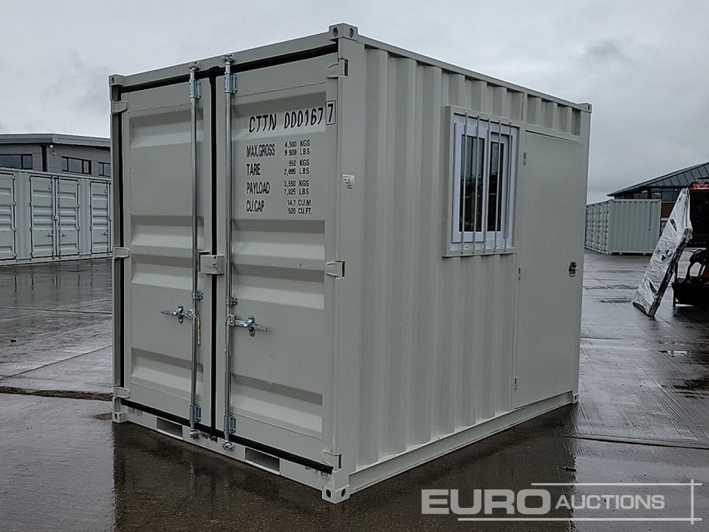 Unused 2025 10' x 8' Container, Door, Window (Cannot Be Reconsigned) - Container biển: hình 1 Unused 2025 10' x 8' Container, Door, Window (Cannot Be Reconsigned) - Container biển: hình 1