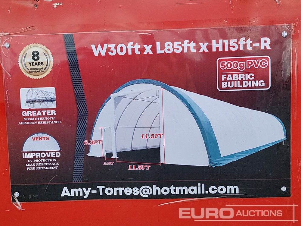 Container biển Unused 2025 30x85x15 PVC Dome Storage Shelter (Cannot Be Reconsigned): hình 8