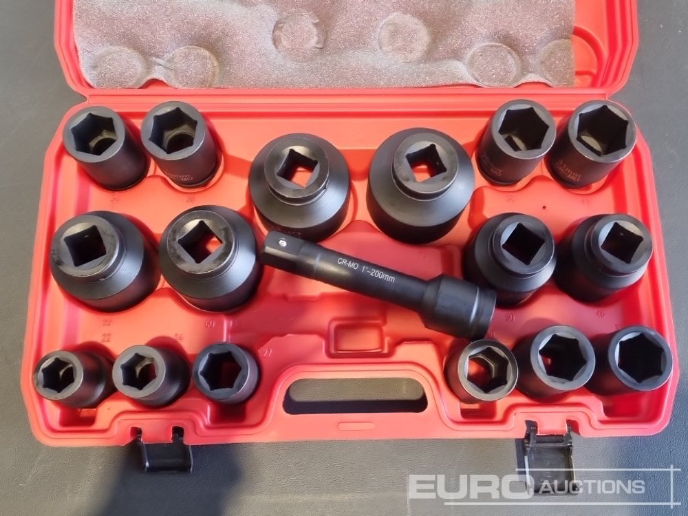 Unused 2025 Boss 1" 17pc Pneumatic Socket Set, 8" Extension Rod - Trang thiết bị xưởng: hình 5 Unused 2025 Boss 1" 17pc Pneumatic Socket Set, 8" Extension Rod - Trang thiết bị xưởng: hình 5