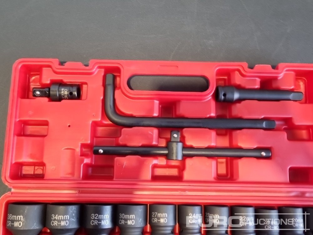 Unused 2025 Boss 1/2" 28pc Pneumatic Short Sleeve Socket Set, 3" Connecting Rod, 5" Connecting Rod Universal Joint, 10" Sliding Rod, 10" Bending Rod Adapter 3/4"-1/2" - Trang thiết bị xưởng: hình 5 Unused 2025 Boss 1/2" 28pc Pneumatic Short Sleeve Socket Set, 3" Connecting Rod, 5" Connecting Rod Universal Joint, 10" Sliding Rod, 10" Bending Rod Adapter 3/4"-1/2" - Trang thiết bị xưởng: hình 5