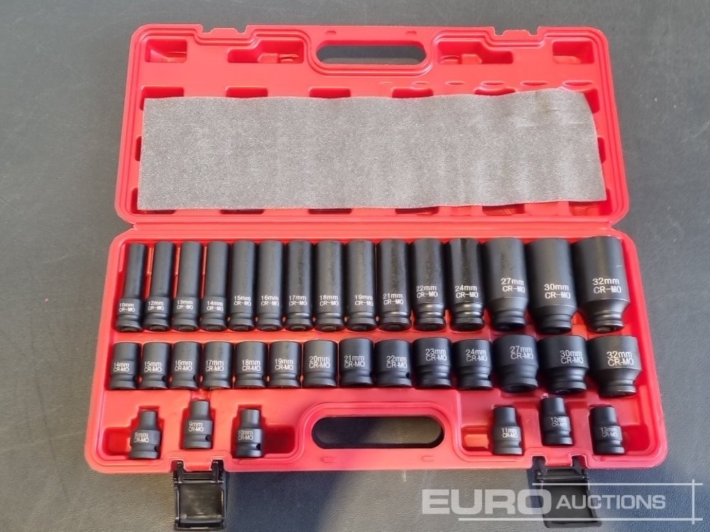 Unused 2025 Boss 1/2" 35pc Pneumatic Long & Short Sleeve Socket Set - Trang thiết bị xưởng: hình 4 Unused 2025 Boss 1/2" 35pc Pneumatic Long & Short Sleeve Socket Set - Trang thiết bị xưởng: hình 4