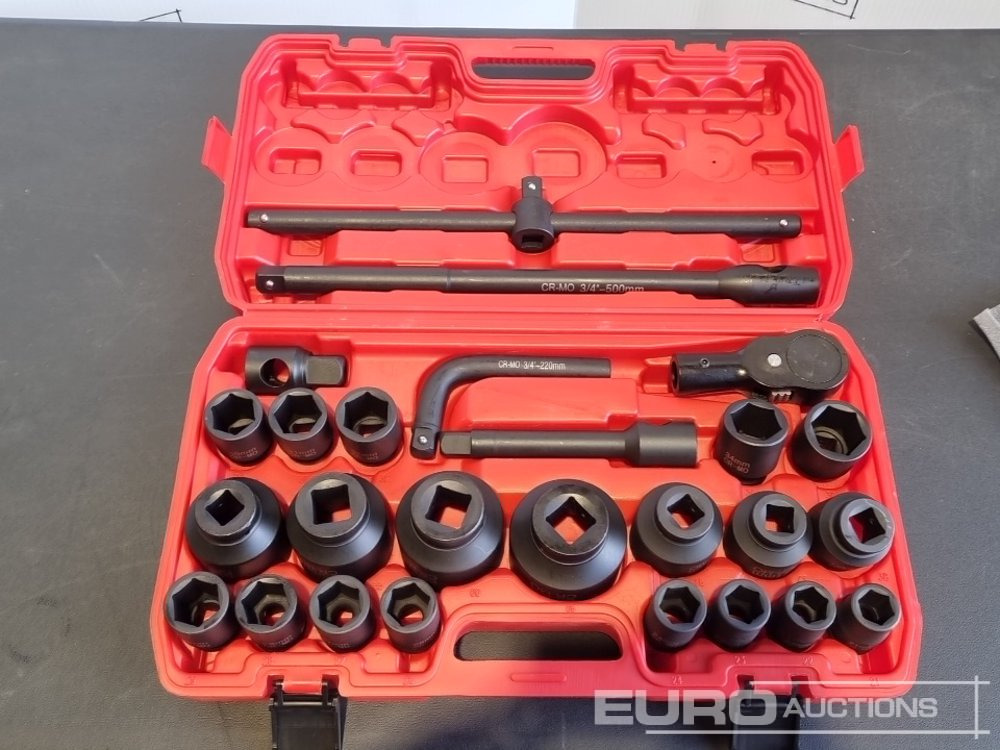 Unused 2025 Boss 3/4" 26pc Heavy Duty Pneumatic Socket Set, 4" Connecting Rod, 8" Connecting Rod Quick Ratchet Wrench, 20" Sliding Road, L Handle Sliding Head Extension Bar - Trang thiết bị xưởng: hình 4 Unused 2025 Boss 3/4" 26pc Heavy Duty Pneumatic Socket Set, 4" Connecting Rod, 8" Connecting Rod Quick Ratchet Wrench, 20" Sliding Road, L Handle Sliding Head Extension Bar - Trang thiết bị xưởng: hình 4