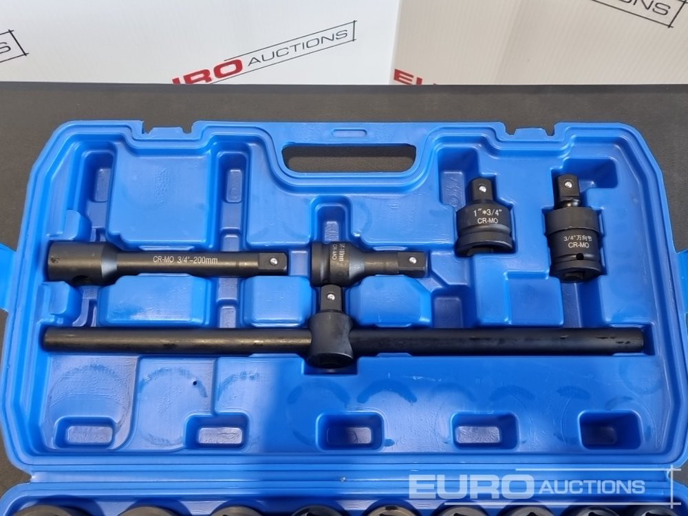 Unused 2025 Boss 3/4" 30pc Heavy Duty Pneumatic Socket Set, 4" Connecting Rod, 8" Connecting Rod, Ratchet Wrench, 20" Sliding Rod, 18" Bending Rod Universal Coupling, Adapter1-3/4" - Trang thiết bị xưởng: hình 4 Unused 2025 Boss 3/4" 30pc Heavy Duty Pneumatic Socket Set, 4" Connecting Rod, 8" Connecting Rod, Ratchet Wrench, 20" Sliding Rod, 18" Bending Rod Universal Coupling, Adapter1-3/4" - Trang thiết bị xưởng: hình 4