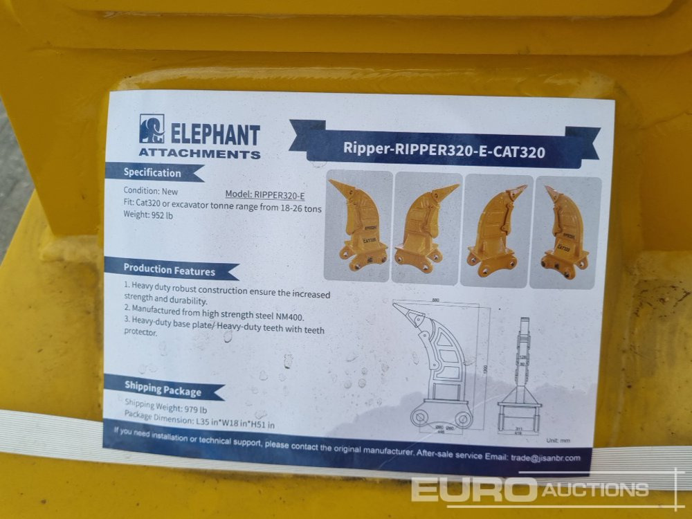 Gầu mới Unused 2025 Elephant  RIPPER320-E: hình 13